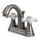 Elements of Design ES7618PX Two Handle 4" Centerset Lavatory Faucet with Brass Pop-up, Satin Nickel