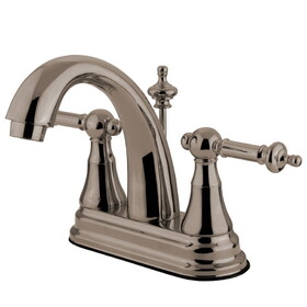 Elements of Design ES7618TL 4-Inch Centerset Lavatory Faucet with Brass Pop-Up, Brushed Nickel