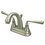 Elements of Design ES7618ZL 4-Inch Centerset Lavatory Faucet with Brass Pop-Up, Brushed Nickel