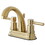 Elements of Design ES8612DL 4-Inch Centerset Lavatory Faucet with Brass Pop-Up, Polished Brass