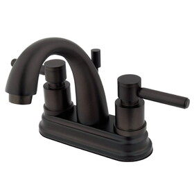 Elements of Design ES8615DL 4-Inch Centerset Lavatory Faucet with Brass Pop-Up, Oil Rubbed Bronze
