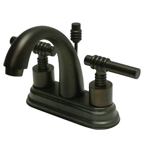 Elements of Design ES8615ML Two Handle 4" Centerset Lavatory Faucet with Brass Pop-up, Oil Rubbed Bronze