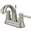 Elements of Design ES8618DL 4-Inch Centerset Lavatory Faucet with Brass Pop-Up, Brushed Nickel