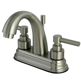 Elements of Design ES8618EL 4-Inch Centerset Lavatory Faucet with Brass Pop-Up, Brushed Nickel