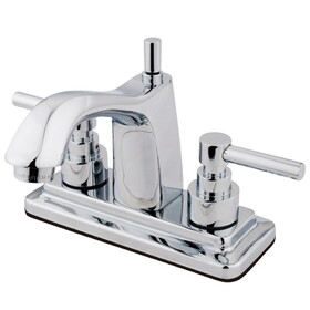 Elements of Design ES8641EL Two Handle 4" Centerset Lavatory Faucet with Brass Pop-up, Polished Chrome