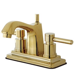 Elements of Design ES8642DL 4-Inch Centerset Lavatory Faucet with Brass Pop-Up, Polished Brass