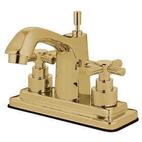 Elements of Design ES8642EX Two Handle 4" Centerset Lavatory Faucet with Brass Pop-up, Polished Brass