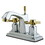 Elements of Design ES8644DX 4-Inch Centerset Lavatory Faucet with Brass Pop-Up, Polished Chrome/Polished Brass