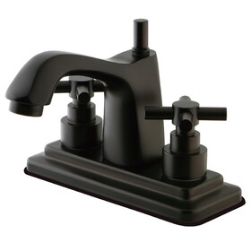 Elements of Design ES8645EX Two Handle 4" Centerset Lavatory Faucet with Brass Pop-up, Oil Rubbed Bronze