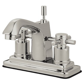 Elements of Design ES8648DX 4-Inch Centerset Lavatory Faucet with Brass Pop-Up, Brushed Nickel