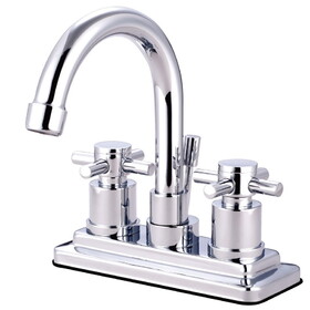 Elements of Design ES8661DX 4-Inch Centerset Lavatory Faucet with Brass Pop-Up, Polished Chrome