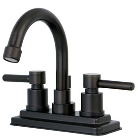 Elements of Design ES8665DL 4-Inch Centerset Lavatory Faucet with Brass Pop-Up, Oil Rubbed Bronze