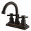 Elements of Design ES8665DX Two Handle 4" Centerset Lavatory Faucet with Brass Pop-up, Oil Rubbed Bronze Finish
