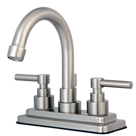 Elements of Design ES8668EL 4-Inch Centerset Lavatory Faucet with Brass Pop-Up, Brushed Nickel