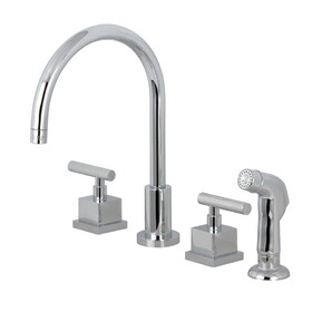 Elements of Design ES8721CQL 8-Inch Widespread Kitchen Faucet with Plastic Sprayer, Polished Chrome