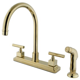 Elements of Design ES8792CQL Centerset Kitchen Faucet, Polished Brass