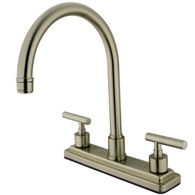 Elements of Design ES8798CMLLS Two Handle 8" Kitchen Faucet, Satin Nickel