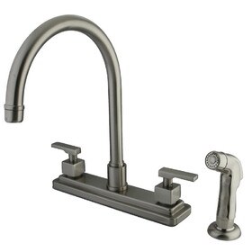 Elements of Design ES8798QLL 8-Inch Centerset Kitchen Faucet, Brushed Nickel