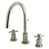 Elements of Design ES8926DX 8-Inch Widespread Lavatory Faucet with Brass Pop-Up, Polished Nickel