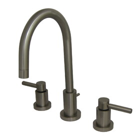 Elements of Design ES8958DL Mini-Widespread Lavatory Faucet with Brass Pop-Up, Brushed Nickel