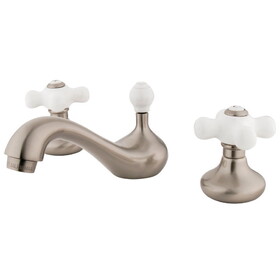 Elements of Design ES948CX Two Handle 8" to 16" Widespread Lavatory Faucet with Retail Pop-Up, Satin Nickel