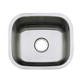 Elements of Design EU14167BN Country Stainless Steel Single Bowl Undermount Kitchen Sink, Satin Nickel