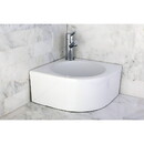 Kingston Brass EV1094 White China Vessel Bathroom Sink with Faucet Hole, White