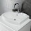Kingston Brass EV2418 Inflection 24-Inch Ceramic Bathroom Sink (Single Hole), White