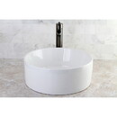 Kingston Brass EV3103 White China Vessel Bathroom Sink without Overflow, White