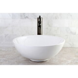 Kingston Brass EV4030 White China Vessel Bathroom Sink without Overflow Hole, White