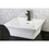 Kingston Brass EV4049 White China Vessel Bathroom Sink with Overflow Hole & Faucet Hole, White