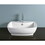 Kingston Brass EV8145 White China Vessel Bathroom Sink with Overflow Hole & Faucet Hole, White