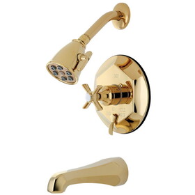 Elements of Design EVB46320ZX Tub and Shower Faucet, Polished Brass