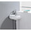 Kingston Brass EVC15154 Minim Ceramic Corner Bathroom Sink, White