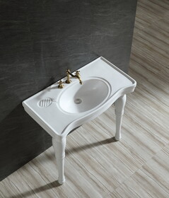Elements of Design EVPB1368 Ceramic Console Sink, White
