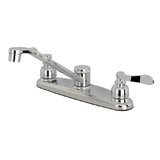 Kingston Brass NuWave French 8-Inch Centerset Kitchen Faucet, Polished Chrome
