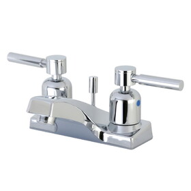 Kingston Brass FB201DL Concord Two-Handle 3-Hole Deck Mount 4" Centerset Bathroom Faucet with Plastic Pop-Up, Polished Chrome