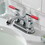 Kingston Brass FB2601CKL Kaiser Two-Handle 3-Hole Deck Mount 4" Centerset Bathroom Faucet with Plastic Pop-Up, Polished Chrome