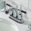 Kingston Brass FB5611CKL Kaiser Two-Handle 3-Hole Deck Mount 4" Centerset Bathroom Faucet with Plastic Pop-Up, Polished Chrome