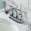 Kingston Brass FB5611CKL Kaiser Two-Handle 3-Hole Deck Mount 4" Centerset Bathroom Faucet with Plastic Pop-Up, Polished Chrome