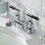 Kingston Brass FB5621CKL Kaiser Two-Handle 3-Hole Deck Mount 4" Centerset Bathroom Faucet with Plastic Pop-Up, Polished Chrome