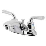 Kingston Brass FB621RXL Restoration 4-Inch Centerset Bathroom Faucet with Pop-Up Drain, Polished Chrome