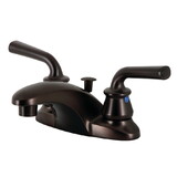 Kingston Brass FB625RXL Restoration 4-Inch Centerset Bathroom Faucet with Pop-Up Drain, Oil Rubbed Bronze