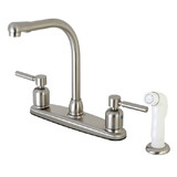 Kingston Brass FB718DL Concord Two-Handle 4-Hole Deck Mount 8