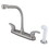 Kingston Brass FB718LL Legacy Two-Handle 4-Hole Deck Mount 8" Centerset Kitchen Faucet with Side Sprayer, Brushed Nickel