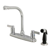 Kingston Brass FB751NDL NuvoFusion Two-Handle 4-Hole Deck Mount 8