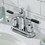 Kingston Brass FB7621CKL Kaiser Two-Handle 3-Hole Deck Mount 4" Centerset Bathroom Faucet with Plastic Pop-Up, Polished Chrome