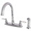 Kingston Brass FB7791PLSP Victorian 8-Inch Centerset Kitchen Faucet with Sprayer, Polished Chrome