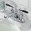 Kingston Brass FB8621CKL Kaiser Two-Handle 3-Hole Deck Mount 4" Centerset Bathroom Faucet with Plastic Pop-Up, Polished Chrome