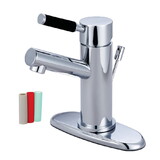 Fauceture Kaiser Single-Handle Bathroom Faucet with Brass Pop-Up and Cover Plate, Polished Chrome